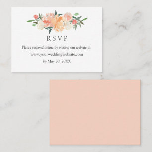 Tarjeta De Visita En flor Wedom Sitio web RSVP Online