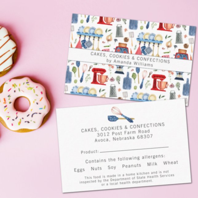 Tarjeta De Visita En la cocina doméstica Panadería Alimentos Ingredi (Subido por el creador)