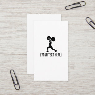 Tarjeta De Visita En la silueta del gimnasio   Entrenador personal