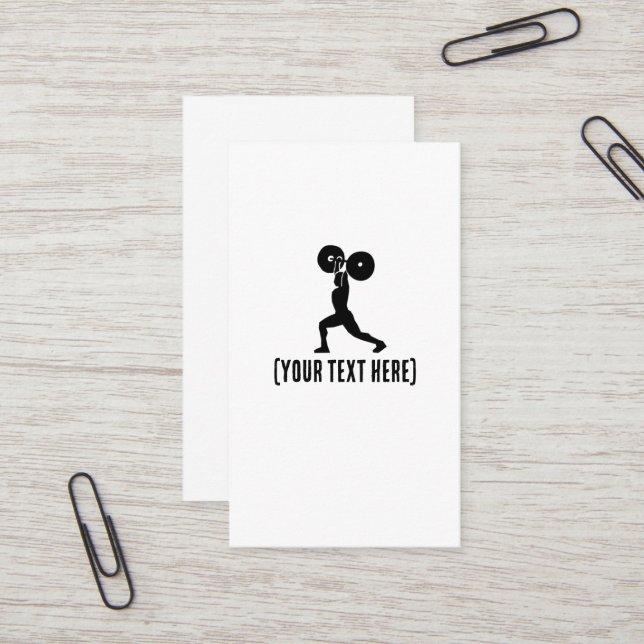 Tarjeta De Visita En la silueta del gimnasio | Entrenador personal (Anverso/Reverso In Situ)