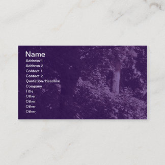 Tarjeta De Visita En los árboles - Violeta oscura
