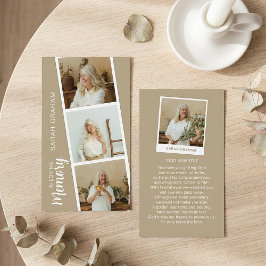 Tarjeta De Visita En Memoria 4 Foto Oración
