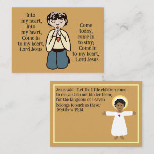 Tarjeta De Visita En mi corazón Señor Jesús