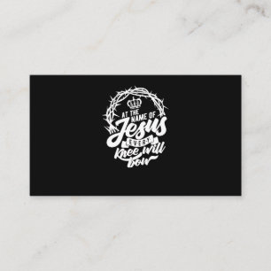 Tarjeta De Visita En Nombre De Jesús, Cada Rodilla Se Volverá Cris