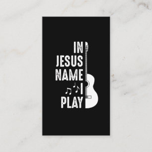 Tarjeta De Visita En nombre de Jesús Guitarista Cristiano Guitarist