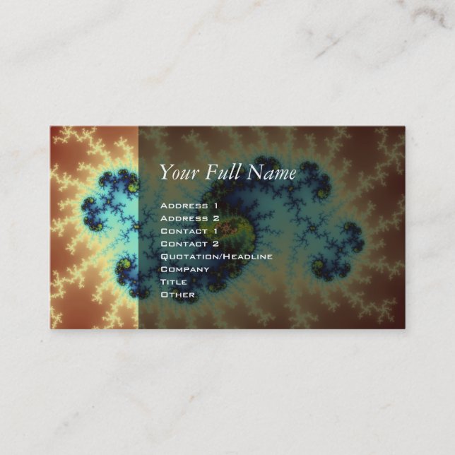 Tarjeta De Visita En Playcast - Arte fractal (Anverso)