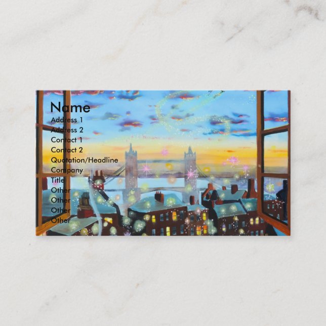 Tarjeta De Visita En segundo lugar estrella a la derecha. Peter Pan (Anverso)