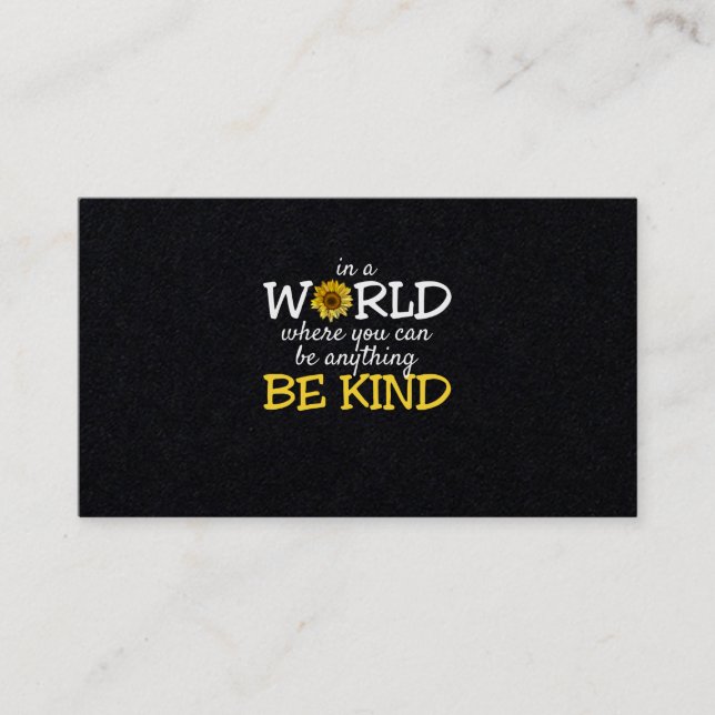 Tarjeta De Visita En Un Mundo Donde Puedes Ser Cualquier Cosa. (Anverso)
