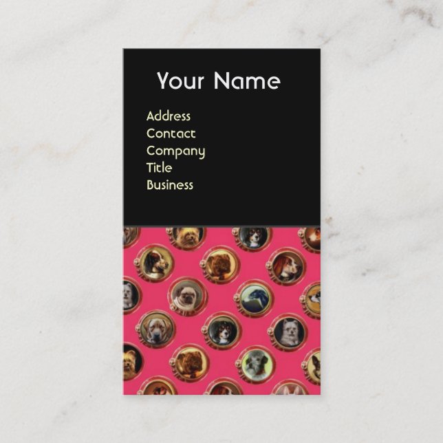 TARJETA DE VISITA ENAMIENTOS VICTORIANOS/RETRATOS DE PERROS MINIATUR (Anverso)