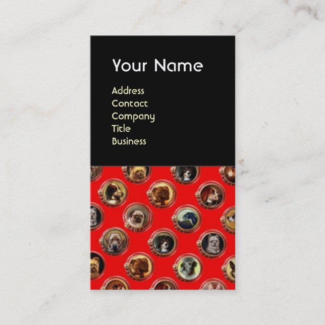 TARJETA DE VISITA ENAMIENTOS VICTORIANOS/RETRATOS DE PERROS MINIATUR (Anverso)