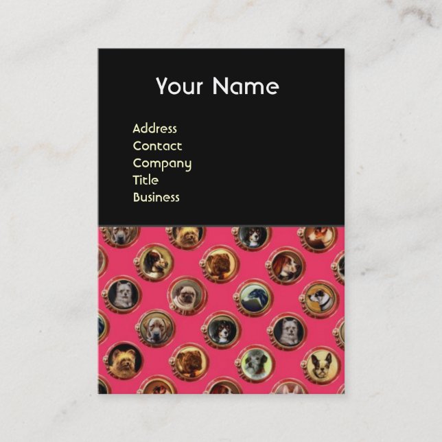 TARJETA DE VISITA ENAMIENTOS VICTORIANOS/RETRATOS MINIATUROS DE PERR (Anverso)