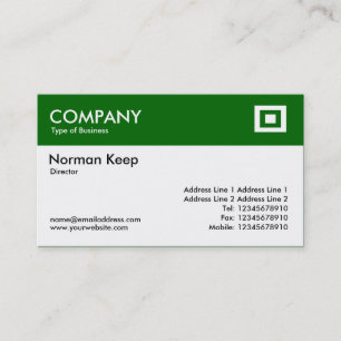 Tarjeta De Visita Encabezado de color - Verde (006600)