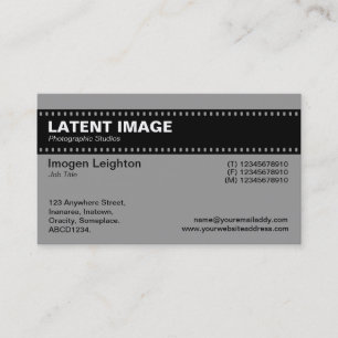 Tarjeta De Visita Encabezado de tira de película - Gris