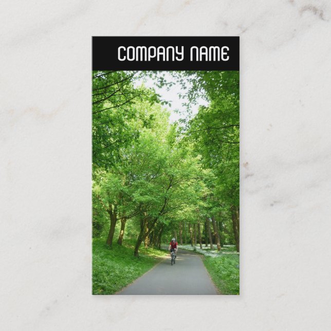 Tarjeta De Visita Encabezado V - Camino de ciclo (Anverso)