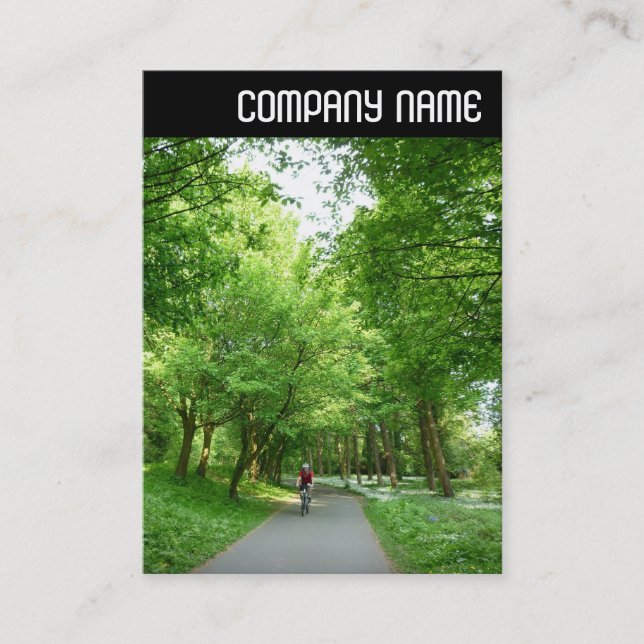 Tarjeta De Visita Encabezado V - Camino de ciclo (Anverso)