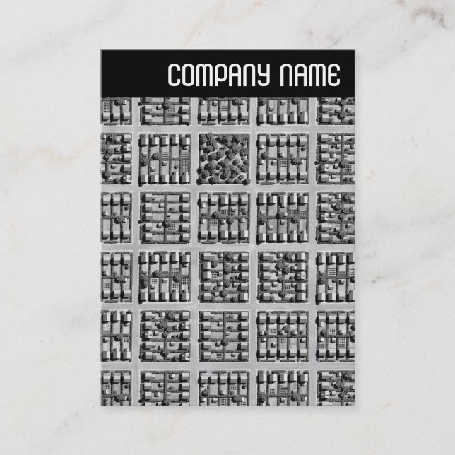 Tarjeta De Visita Encabezado V - Ciudad cuadrada (Anverso)