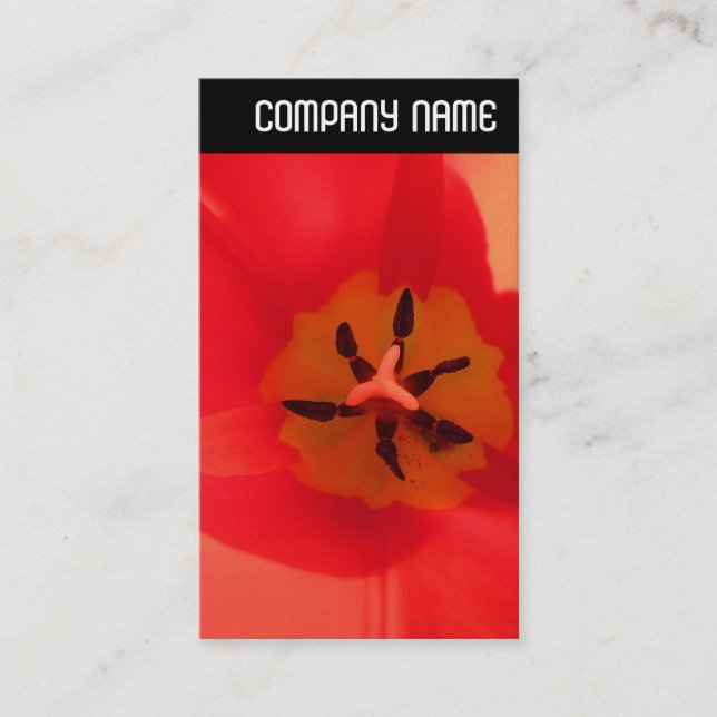 Tarjeta De Visita Encabezado V - Dentro de un tulipán (Anverso)