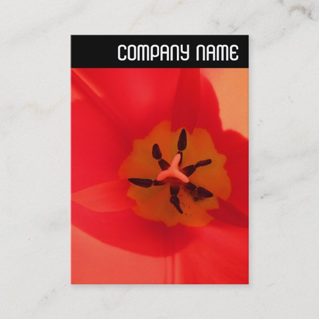 Tarjeta De Visita Encabezado V - Dentro de un tulipán (Anverso)