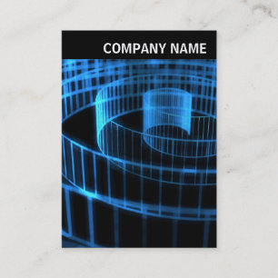 Tarjeta De Visita Encabezado V - Foto - Espiral azul