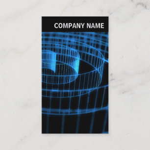 Tarjeta De Visita Encabezado V - Foto - Espiral Azul II