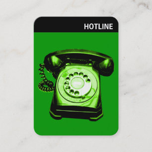 Tarjeta De Visita Encabezado V - Foto - Línea caliente - Verde