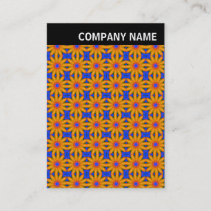 Tarjeta De Visita Encabezado V - Imagen - Flores geométricas Naranja