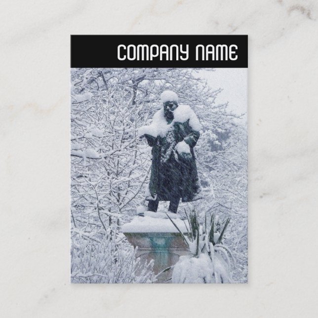 Tarjeta De Visita Encabezado V - Nieve en el parque (Anverso)