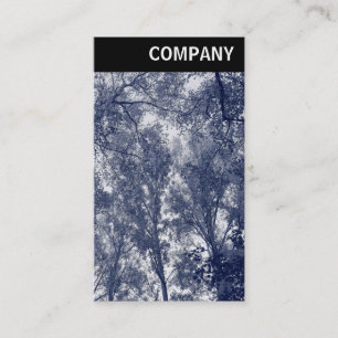 Tarjeta De Visita Encabezado V - Otoño Azul