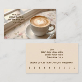Tarjeta De Visita Encantador café y café de arte de latte