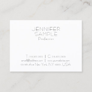 Tarjeta De Visita Encantador Diseño Limpio Profesional Llanura Moder