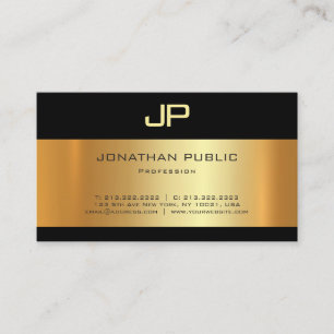 Tarjeta De Visita Encantador Oro Luz Sombra Moderna Elegante Lujo