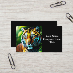 Tarjeta De Visita Encantador Tigre De La Selva - Feroz Y Libre