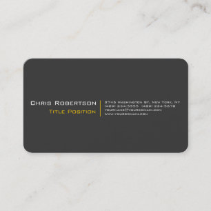 Tarjeta de visita encantadora amarilla gris