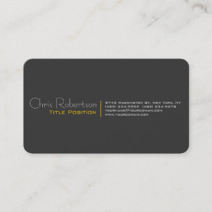 Tarjeta de visita encantadora amarilla gris