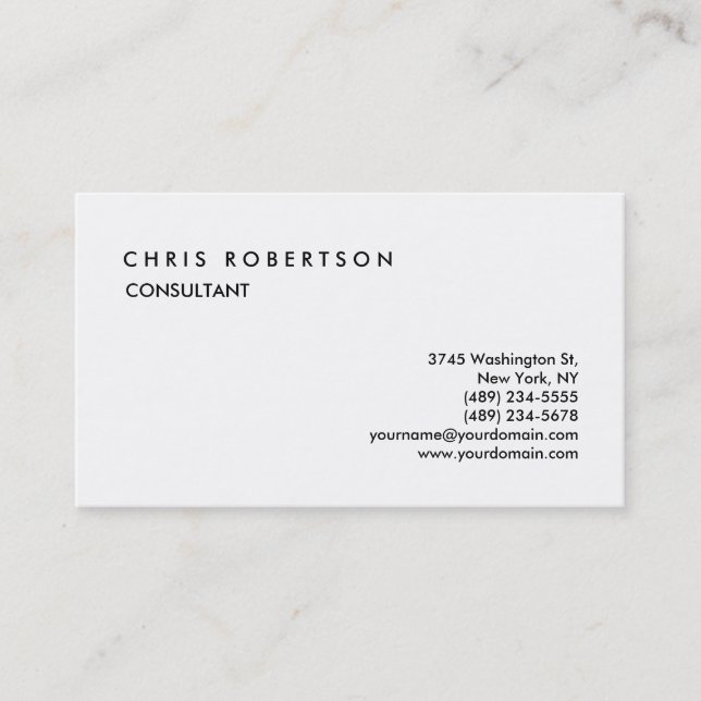 Tarjeta de visita encantadora Black White Standard (Anverso)