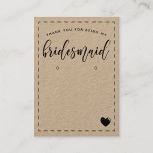 Tarjeta De Visita Encantadora Bridesmaid Gracias A La Exhibición