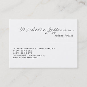 Tarjeta de visita encantadora de guion de artista 