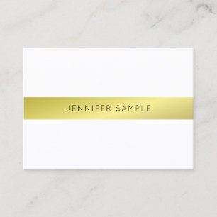 Tarjeta De Visita Encanto de lujo del oro elegante moderno del