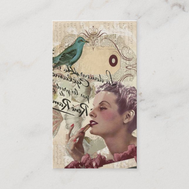 Tarjeta De Visita encanto femenino de los seashells del fashionista (Anverso)