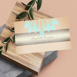 Tarjeta De Visita Encanto Profesional Girly Moderno,Lotus