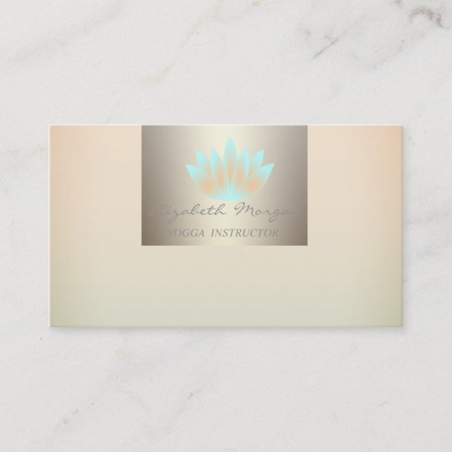 Tarjeta De Visita Encanto Profesional Girly Moderno,Lotus (Anverso)