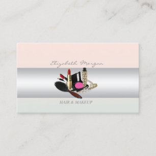 Tarjeta De Visita Encanto Profesional Girly Moderno,Maquillaje