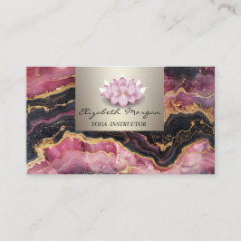 Tarjeta De Visita Encanto profesional moderno, Lotus, mármol de Borg