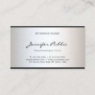 Tarjeta De Visita Encanto simple del diseño moderno elegante de