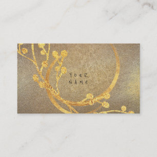 Tarjeta De Visita Encanto sucio Vip del Relieve metalizado de oro