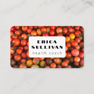 Tarjeta De Visita Encargado de la Salud Nutricionista Chef Tomates V