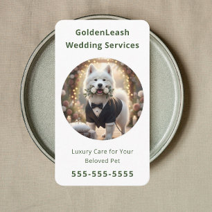 Tarjeta De Visita Encargado de Perros en Bodas de Lujo Asistente de 
