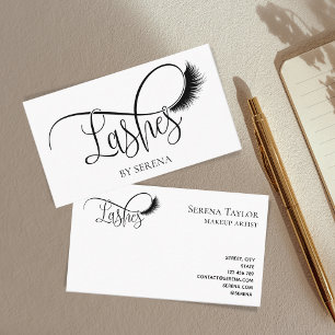 Tarjeta De Visita Encendido Belleza Maquillaje Chica Extensión De La
