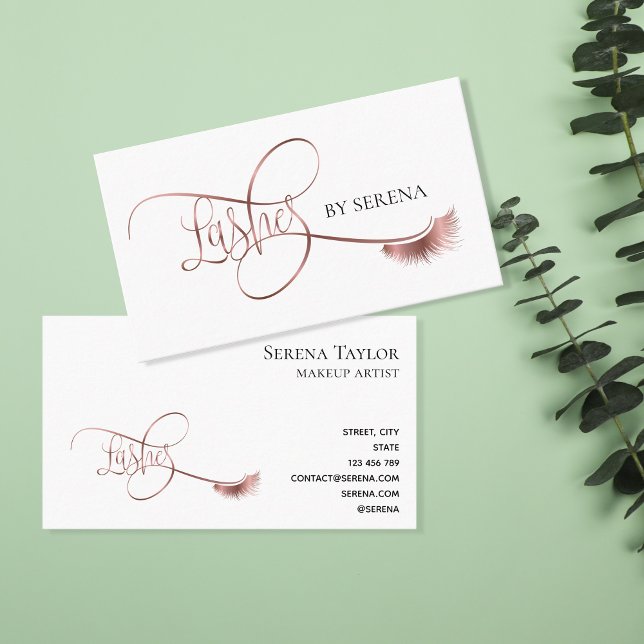 Tarjeta De Visita Encendido Belleza Maquillaje Chica Extensión De La (Subido por el creador)