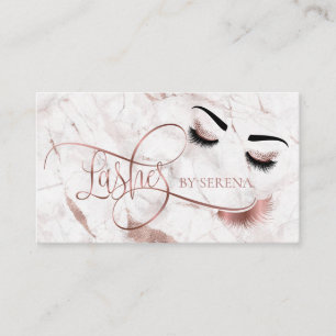 Tarjeta De Visita Encendido Belleza Maquillaje Chica Lash Extensión 
